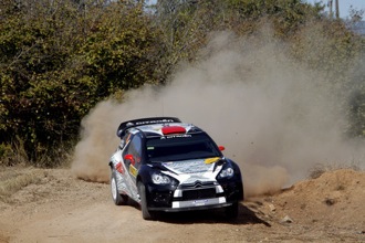 Kimi Raikkonen at the Rally Catalunya in Spain