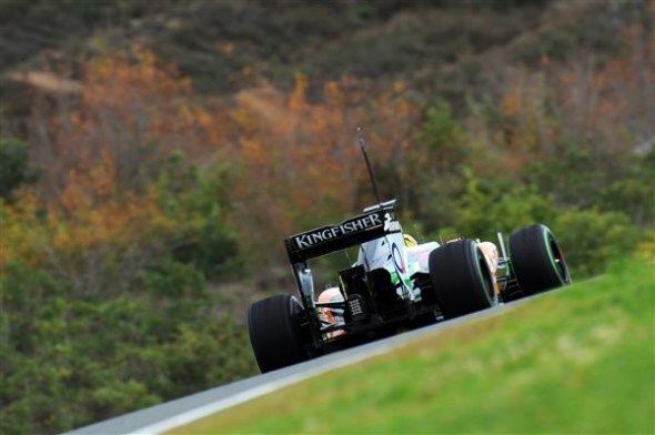 Perez stopped on track but completed decent mileage. Sahara Force India