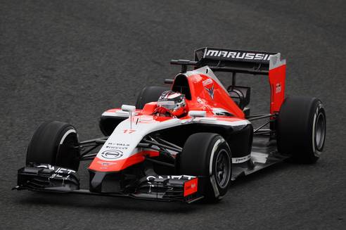 Jules Bianchi put some miles on the MR-03. Marussia F1 Team