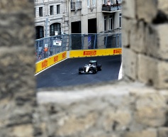 Hamilton stays on top in Baku practice