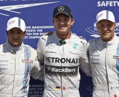 Rosberg on pole as Hamilton crashes out